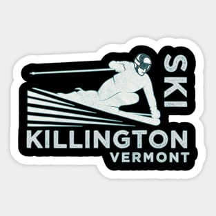 Ski Killington, Vermont TShirt - Vintage Snow Ski Tee Shirt Sticker